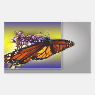Sticker Rectangulaire Un Petit Papillon Sucré