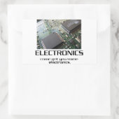 Sticker Rectangulaire Un peu d'électronique. (Sac)