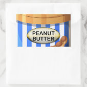 Sticker Rectangulaire Un pot de beurre d'arachide (Sac)