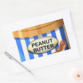 Sticker Rectangulaire Un pot de beurre d'arachide (Enveloppe)