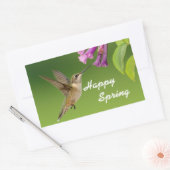 Sticker Rectangulaire Un printemps heureux pour colibri (Enveloppe)