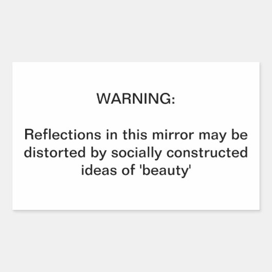 Sticker Rectangulaire Un rappel important (Devant)