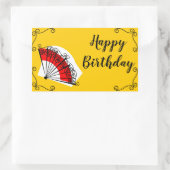Sticker Rectangulaire Un rectangle d'anniversaire heureux pour les coins (Sac)
