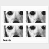 Sticker Rectangulaire Un récupérateur en or noir et blanc (Feuille)