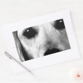 Sticker Rectangulaire Un récupérateur en or noir et blanc (Enveloppe)