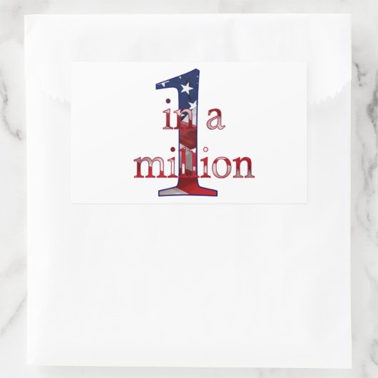 Sticker Rectangulaire Un Sur Un Million (Sac)