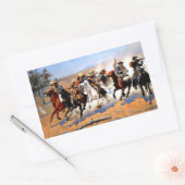 Sticker Rectangulaire Un trait pour le bois par Frederick Remington (Enveloppe)