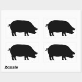 Sticker Rectangulaire Un vrai jambon (Feuille)