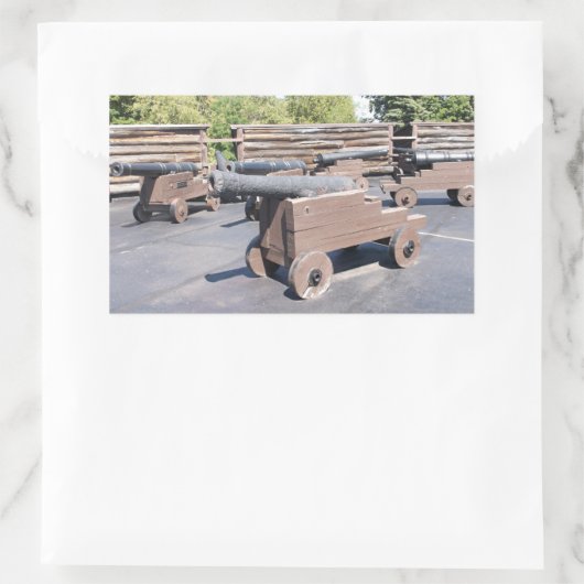 Sticker Rectangulaire Une collection de canons (Sac)