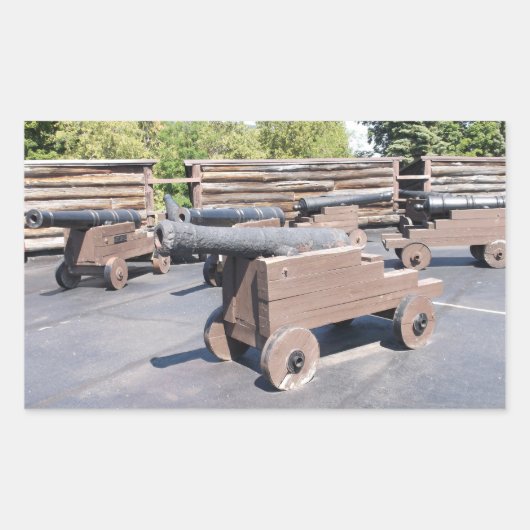 Sticker Rectangulaire Une collection de canons (Devant)