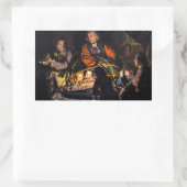 Sticker Rectangulaire Une conférence de philosophe sur le système solair (Sac)