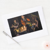 Sticker Rectangulaire Une conférence de philosophe sur le système solair (Enveloppe)