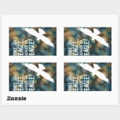 Sticker Rectangulaire une fois un aigle toujours un aigle (Feuille)