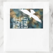 Sticker Rectangulaire une fois un aigle toujours un aigle (Sac)