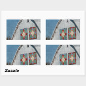 Sticker Rectangulaire Une Grange Avec Deux Places (Feuille)