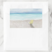 Sticker Rectangulaire Une journée à la plage (Sac)