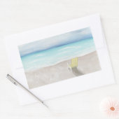 Sticker Rectangulaire Une journée à la plage (Enveloppe)