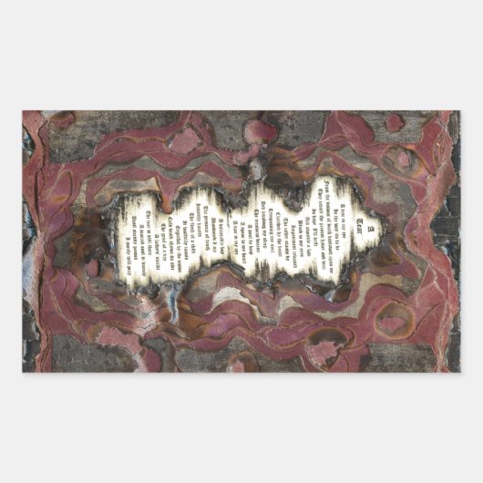 Sticker Rectangulaire Une larme (Devant)