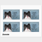 Sticker Rectangulaire Une Maison N'Est Pas Une Maison Sans Papillon (Feuille)