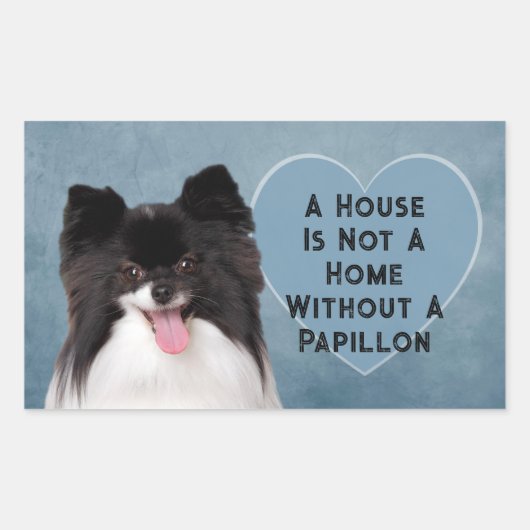 Sticker Rectangulaire Une Maison N'Est Pas Une Maison Sans Papillon (Devant)