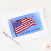 Sticker Rectangulaire Une nation sous Dieu (Enveloppe)