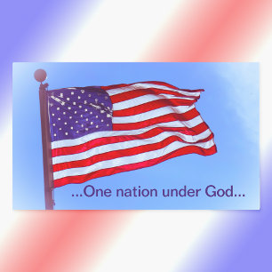 Sticker Rectangulaire Une nation sous Dieu