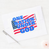Sticker Rectangulaire Une nation sous Dieu don chrétien (Enveloppe)