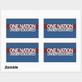 Sticker Rectangulaire Une nation sous éducation (Feuille)