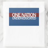 Sticker Rectangulaire Une nation sous éducation (Sac)