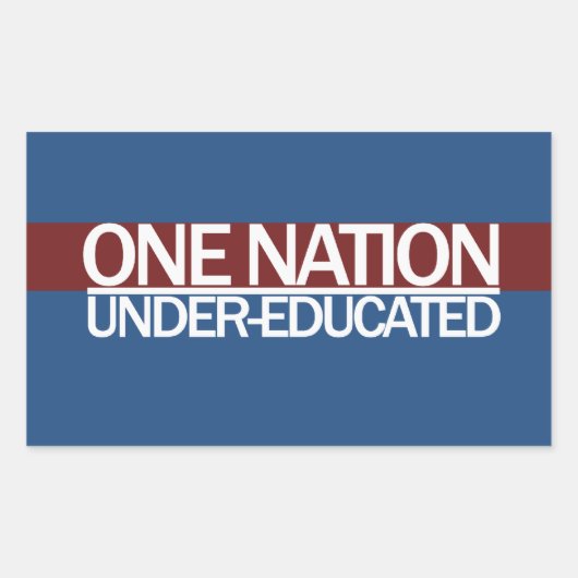 Sticker Rectangulaire Une nation sous éducation (Devant)