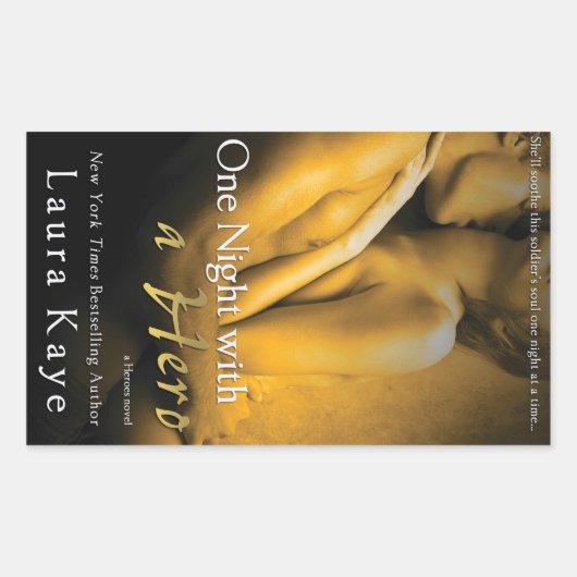 Sticker Rectangulaire Une nuit avec un héros par Laura Kaye (Devant)