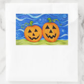 Sticker Rectangulaire Une paire d'autocollants rectangulaires Citrouille (Sac)