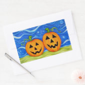 Sticker Rectangulaire Une paire d'autocollants rectangulaires Citrouille (Enveloppe)