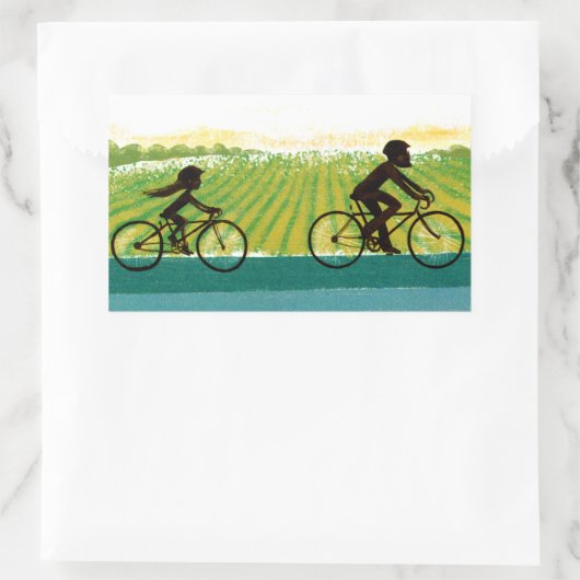 Sticker Rectangulaire Une Promenade L'Après-Midi (Sac)