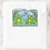 Sticker Rectangulaire "Une touche d'Humour" Frogs Massage Thérapie Comiq (Sac)