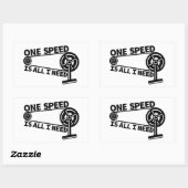 Sticker Rectangulaire Une vitesse est tout ce dont j'ai besoin, une vite (Feuille)
