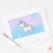 Sticker Rectangulaire Unicorn Party Collection! (Enveloppe)
