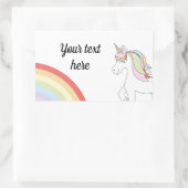 Sticker Rectangulaire Unicorn rainbow (Sac)