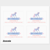 Sticker Rectangulaire Unicorne personnalisée (Feuille)