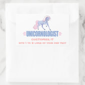 Sticker Rectangulaire Unicorne personnalisée (Sac)