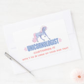 Sticker Rectangulaire Unicorne personnalisée (Enveloppe)