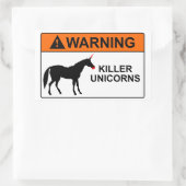 Sticker Rectangulaire Unicornes tueuses (Sac)