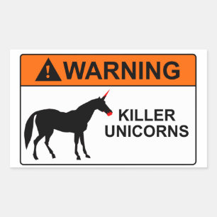 Sticker Rectangulaire Unicornes tueuses