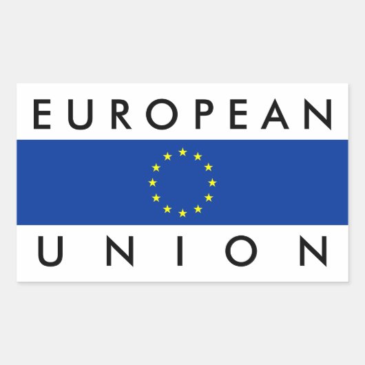 Sticker Rectangulaire union européenne drapeau européen symbole de natio (Devant)