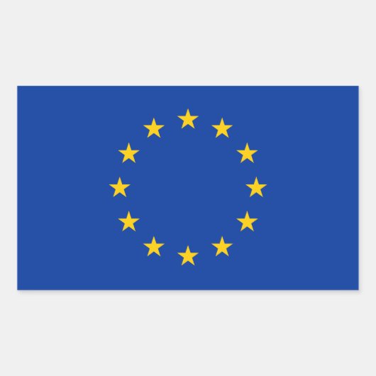 Sticker Rectangulaire Union européenne - Drapeau UE (Devant)