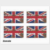 Sticker Rectangulaire Union Jack (Feuille)
