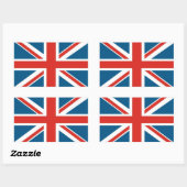 Sticker Rectangulaire Union Jack (Feuille)