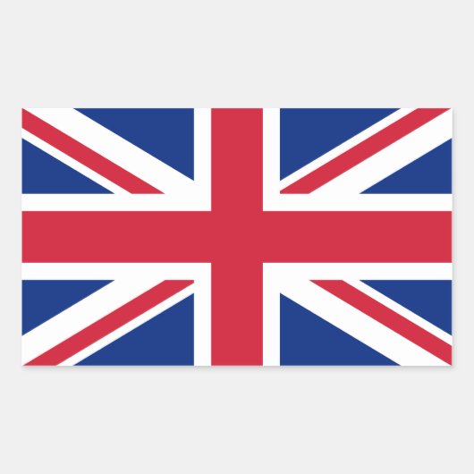 Sticker Rectangulaire Union Jack britannique (Devant)