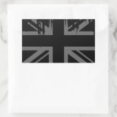 Sticker Rectangulaire Union Jack (drapeau argenté du Royaume-Uni) (Sac)