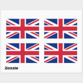 Sticker Rectangulaire Union Jack : drapeau du Royaume-Uni (Feuille)